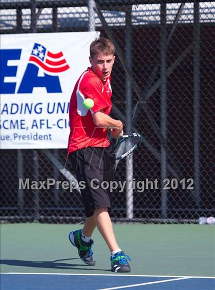 Thumbnail 3 in NYSPHSAA Boys Tennis Championships (Round 2) photogallery.