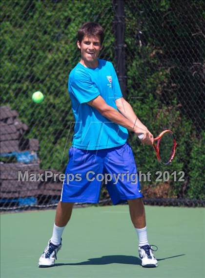 Thumbnail 3 in NYSPHSAA Boys Tennis Championships (Round 2) photogallery.
