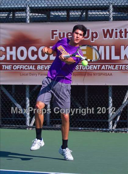 Thumbnail 2 in NYSPHSAA Boys Tennis Championships (Round 2) photogallery.