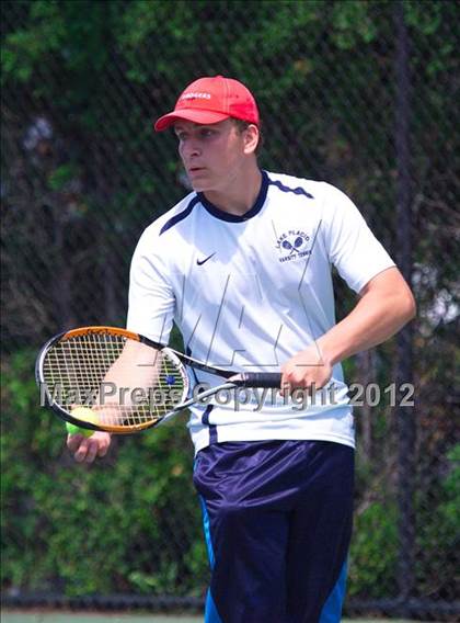 Thumbnail 2 in NYSPHSAA Boys Tennis Championships (Round 2) photogallery.