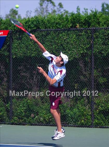 Thumbnail 3 in NYSPHSAA Boys Tennis Championships (Round 2) photogallery.