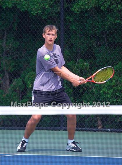 Thumbnail 2 in NYSPHSAA Boys Tennis Championships (Round 2) photogallery.