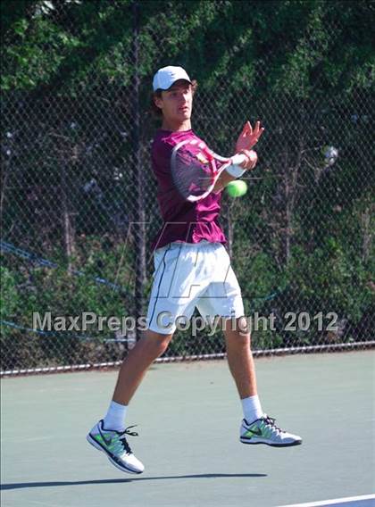 Thumbnail 3 in NYSPHSAA Boys Tennis Championships (Round 2) photogallery.