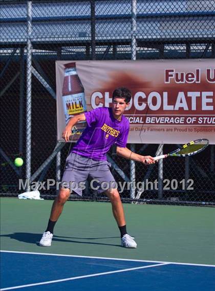 Thumbnail 3 in NYSPHSAA Boys Tennis Championships (Round 2) photogallery.