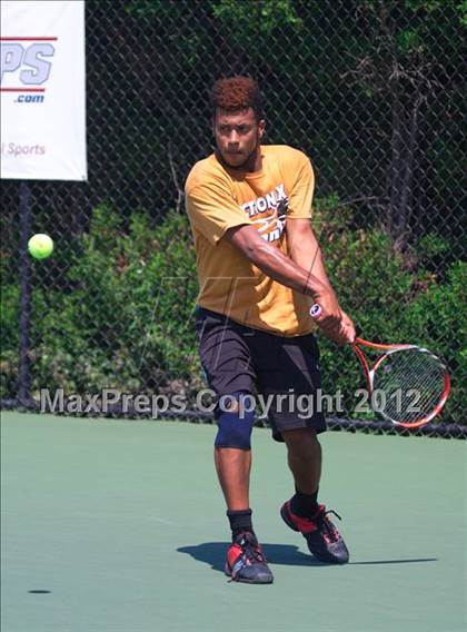 Thumbnail 2 in NYSPHSAA Boys Tennis Championships (Round 2) photogallery.