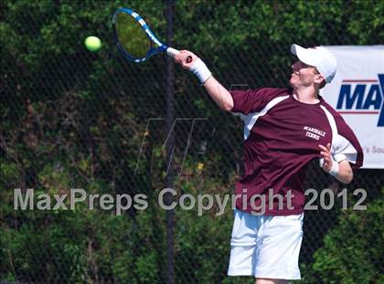 Thumbnail 3 in NYSPHSAA Boys Tennis Championships (Round 2) photogallery.