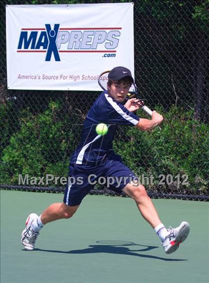 Thumbnail 2 in NYSPHSAA Boys Tennis Championships (Round 2) photogallery.