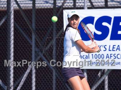 Thumbnail 3 in NYSPHSAA Boys Tennis Championships (Round 2) photogallery.