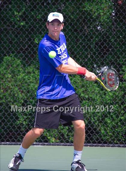 Thumbnail 2 in NYSPHSAA Boys Tennis Championships (Round 2) photogallery.