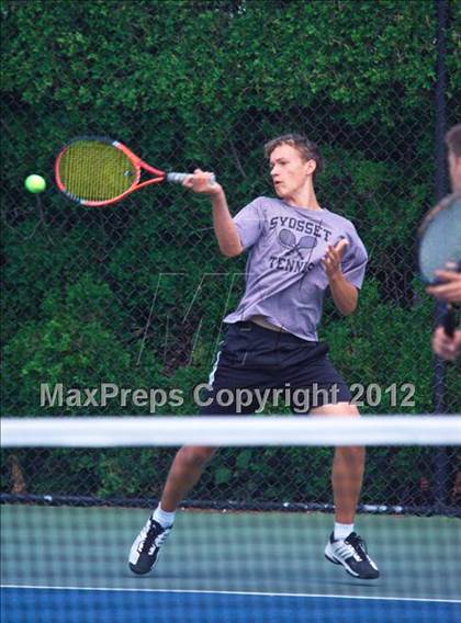 Thumbnail 2 in NYSPHSAA Boys Tennis Championships (Round 2) photogallery.