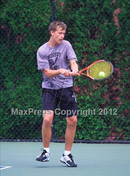 Thumbnail 1 in NYSPHSAA Boys Tennis Championships (Round 2) photogallery.