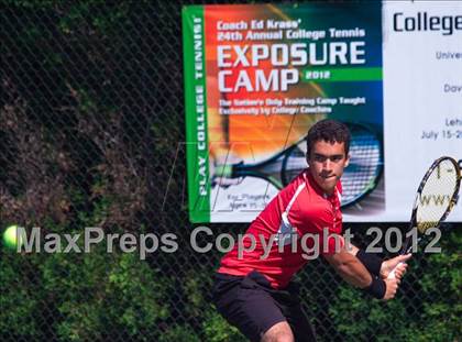Thumbnail 2 in NYSPHSAA Boys Tennis Championships (Round 2) photogallery.