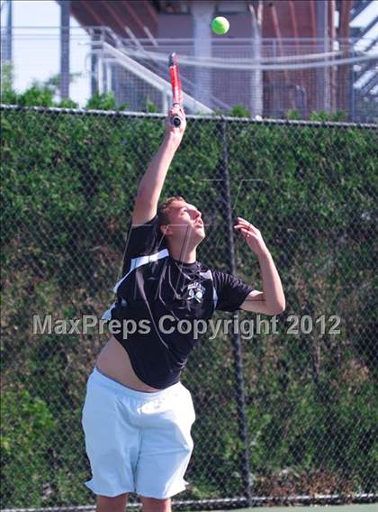 Thumbnail 1 in NYSPHSAA Boys Tennis Championships (Round 2) photogallery.