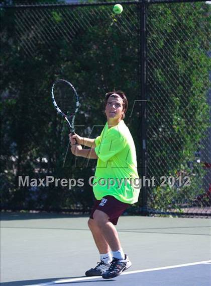Thumbnail 2 in NYSPHSAA Boys Tennis Championships (Round 2) photogallery.