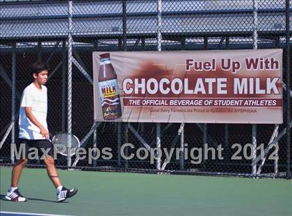 Thumbnail 2 in NYSPHSAA Boys Tennis Championships (Round 2) photogallery.