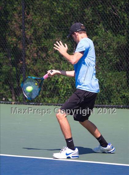Thumbnail 3 in NYSPHSAA Boys Tennis Championships (Round 2) photogallery.