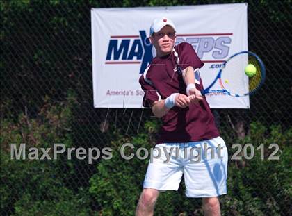 Thumbnail 1 in NYSPHSAA Boys Tennis Championships (Round 2) photogallery.