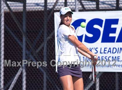 Thumbnail 1 in NYSPHSAA Boys Tennis Championships (Round 2) photogallery.