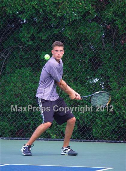 Thumbnail 2 in NYSPHSAA Boys Tennis Championships (Round 2) photogallery.