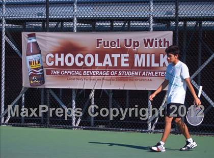 Thumbnail 3 in NYSPHSAA Boys Tennis Championships (Round 2) photogallery.
