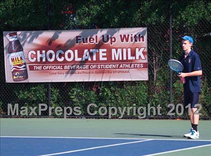 Thumbnail 3 in NYSPHSAA Boys Tennis Championships (Round 2) photogallery.