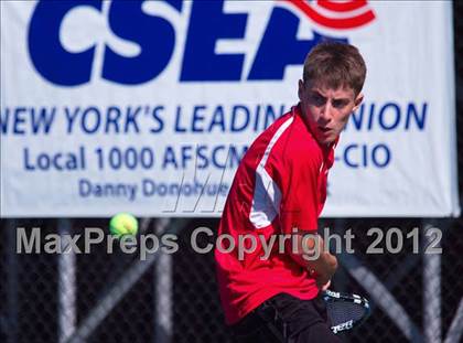 Thumbnail 2 in NYSPHSAA Boys Tennis Championships (Round 2) photogallery.