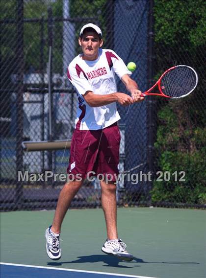 Thumbnail 3 in NYSPHSAA Boys Tennis Championships (Round 2) photogallery.