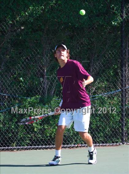 Thumbnail 2 in NYSPHSAA Boys Tennis Championships (Round 2) photogallery.