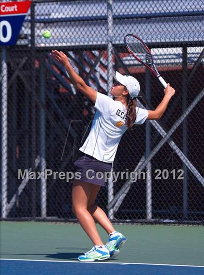 Thumbnail 3 in NYSPHSAA Boys Tennis Championships (Round 2) photogallery.