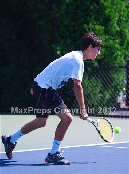 Thumbnail 2 in NYSPHSAA Boys Tennis Championships (Round 2) photogallery.