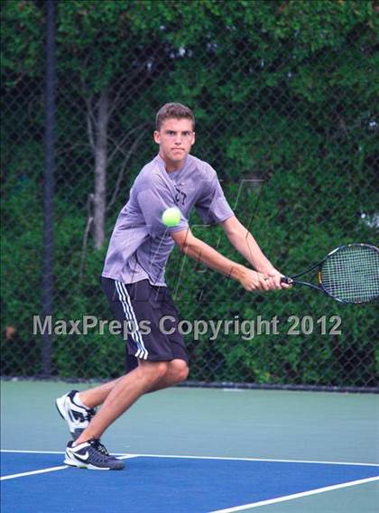 Thumbnail 3 in NYSPHSAA Boys Tennis Championships (Round 2) photogallery.
