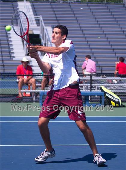 Thumbnail 2 in NYSPHSAA Boys Tennis Championships (Round 2) photogallery.