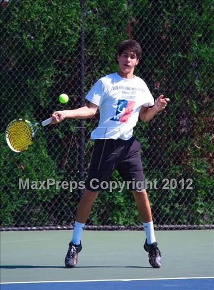 Thumbnail 2 in NYSPHSAA Boys Tennis Championships (Round 2) photogallery.
