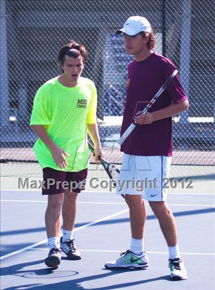 Thumbnail 2 in NYSPHSAA Boys Tennis Championships (Round 2) photogallery.