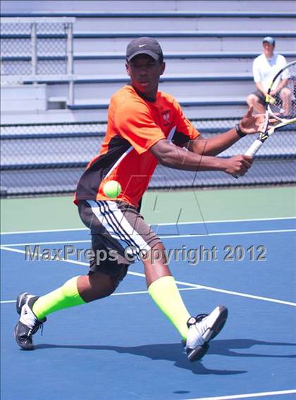 Thumbnail 2 in NYSPHSAA Boys Tennis Championships (Round 2) photogallery.