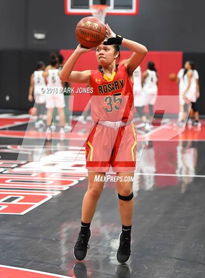 Thumbnail 2 in Rosary Academy vs. Long Beach Poly (Nike Tournament of Champions) photogallery.
