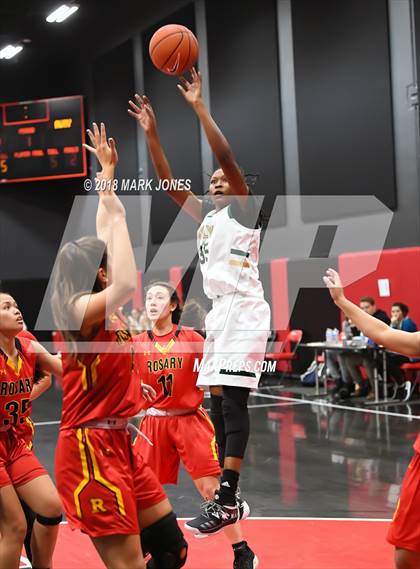 Thumbnail 2 in Rosary Academy vs. Long Beach Poly (Nike Tournament of Champions) photogallery.