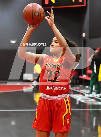 Thumbnail 3 in Rosary Academy vs. Long Beach Poly (Nike Tournament of Champions) photogallery.