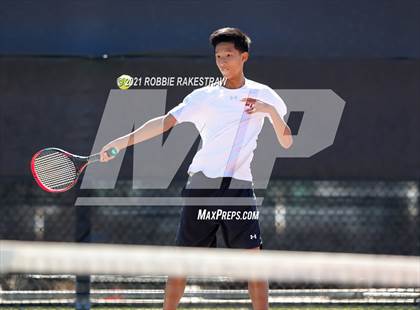 Thumbnail 2 in Plano West vs Lake Travis (UIL 6A Team Tennis Final) photogallery.