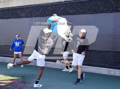 Thumbnail 3 in Plano West vs Lake Travis (UIL 6A Team Tennis Final) photogallery.