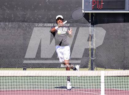 Thumbnail 3 in Plano West vs Lake Travis (UIL 6A Team Tennis Final) photogallery.