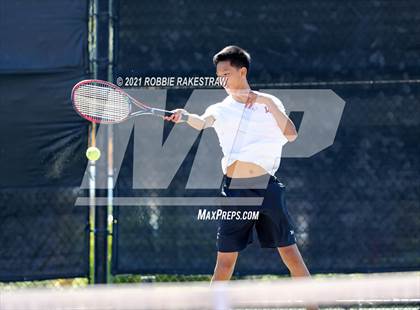 Thumbnail 3 in Plano West vs Lake Travis (UIL 6A Team Tennis Final) photogallery.