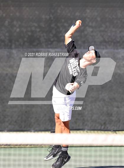 Thumbnail 3 in Plano West vs Lake Travis (UIL 6A Team Tennis Final) photogallery.