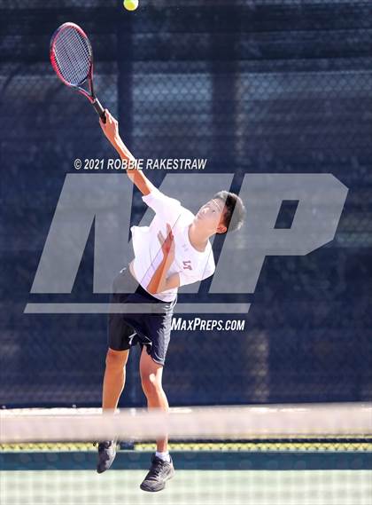 Thumbnail 1 in Plano West vs Lake Travis (UIL 6A Team Tennis Final) photogallery.