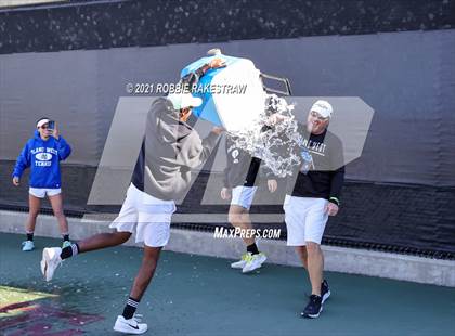 Thumbnail 1 in Plano West vs Lake Travis (UIL 6A Team Tennis Final) photogallery.