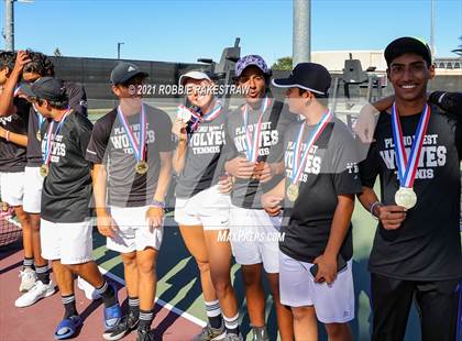 Thumbnail 1 in Plano West vs Lake Travis (UIL 6A Team Tennis Final) photogallery.