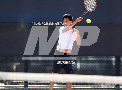 Thumbnail 1 in Plano West vs Lake Travis (UIL 6A Team Tennis Final) photogallery.