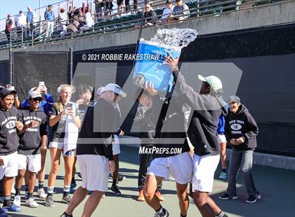 Thumbnail 2 in Plano West vs Lake Travis (UIL 6A Team Tennis Final) photogallery.