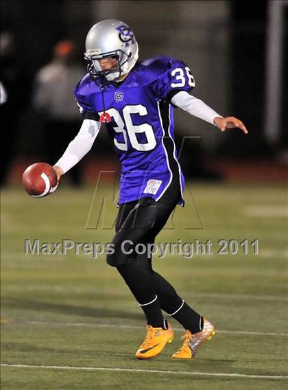 Thumbnail 1 in Rancho Cucamonga vs. Centennial (CIF SS Semifinal) photogallery.