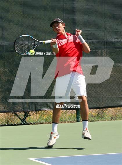 Thumbnail 2 in Jesuit vs Bellarmine (CIF NorCal Regional Tennis Tennis Championships) photogallery.